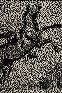 Daniel Boyd Untitled (SLIAFA) (detail), 2026; oil, acrylic and archival glue on paper mounted to canvas; 58 x 68.5 cm; enquire