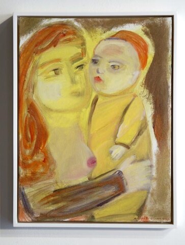 Angela Brennan Mother and child, 2006; acrylic on canvas board; 41 x 30.5cm (unframed), 43 x 33cm (framed); enquire