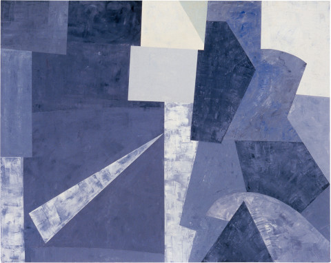 Robert Jacks Metrical System of Unknown Origin, 1982-84; oil on cotton; 122 x 153 cm; enquire