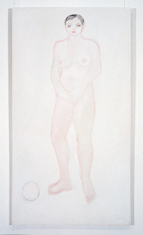 Angela Brennan Nude with ball, 1994; oil on canvas; 168 x 91 cm; enquire
