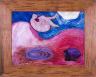 Joan Ross Lesson (No.1), 1989; oil and acrylic on masonite; 46 x 61 cm; enquire