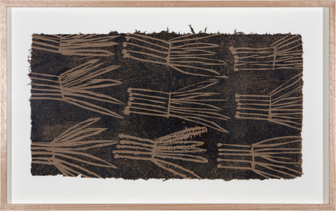 Mulkun Wirrpanda Rakay #2, 2015; relief print on stringybark paper; Edition of 30; enquire