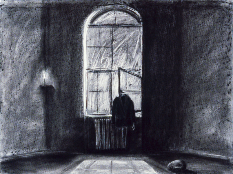 Ken Unsworth, Untitled, 1987; charcoal on paper; 76 x 102 cm
