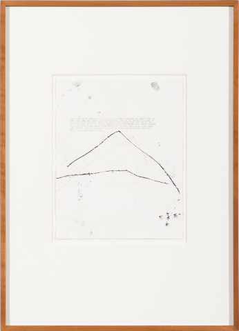 Newell Harry Untitled, 2015-16; ink monoprint, typed text, gesso on paper; 71 x 51 cm; (framed); enquire