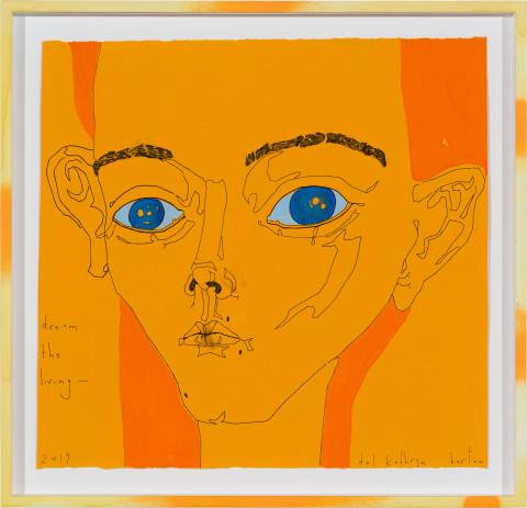 Del Kathryn Barton dream the living, 2019; ink and gouache on paper, hand finished frame; 52 x 54 cm; more info; enquire