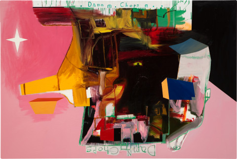Gareth Sansom Damn chops, 2009; Oil and enamel on linen; 122 x 183 cm; enquire