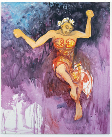 Victor Rubin A dance with the edge of the essence, 1989; oil on primed linen; 199 x 167.5 cm; enquire