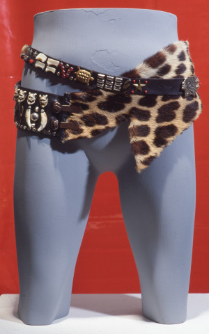 Peter Tully Big Pussy Belt, 1984; real leopard skin and leather fetish belt; enquire