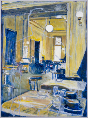 Gunter Christmann Cafe Einstein, 1989; oil on canvas; 122 x 91 cm; enquire