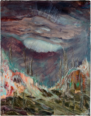 Hernan Bas The sky, before the fall, 2007; mixed media on linen; 35.5 x 28 cm; enquire