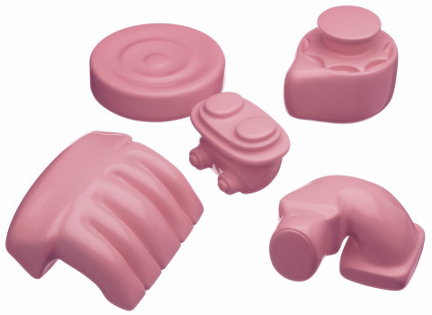 Patricia Piccinini Giblets—pink, 2000; Resin, automotive paint; Dimensions variable; Edition of 2; enquire