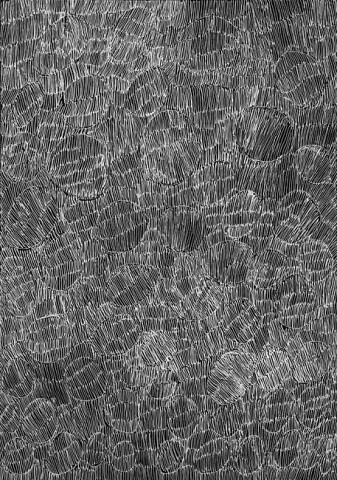 Nyapanyapa Yunupiŋu 46. Birrka'mirri 17, 2011; 4303J; paint pen on clear acetate plastic; 83.5 x 59.5 cm; enquire