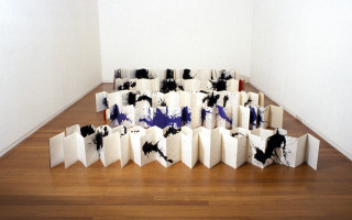 Lindy Lee The Dark of Absolute Freedom, 1999; 8 Chinese Accordion books, Chinese ink; Variable; enquire