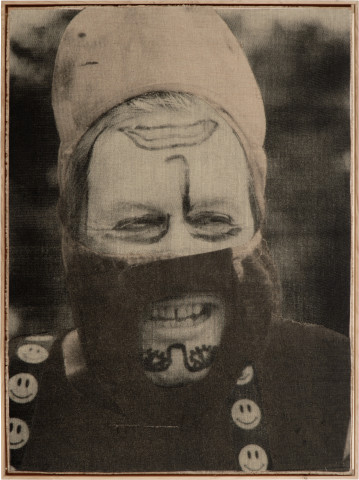 David Noonan Untitled, 2008; screen printed jute and linen collage; 150 x 110 cm; enquire