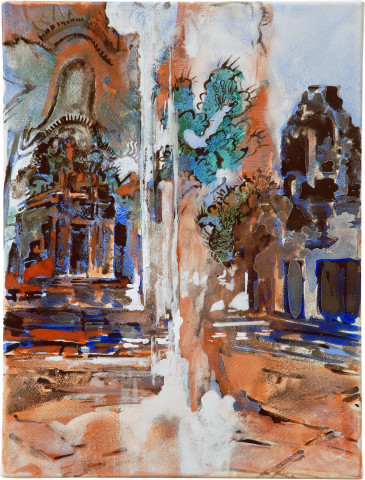 Mandy Martin Salvadoresque 8, 2006; mixed media, pigment and acrylic on paper; 40 x 30 cm; enquire