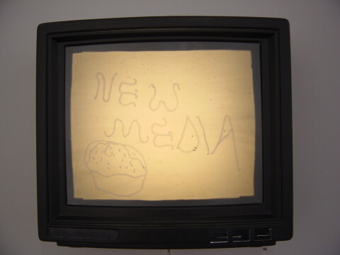 Hany Armanious Table lamp (high end), 2003; permanent marker on plastic; 43.5 x 49 x 30 cm; enquire