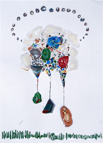 Rohan Wealleans Dangling Taker, 2006; paint on paper; 54.5 x 42 x 6 cm; framed dimensions; enquire