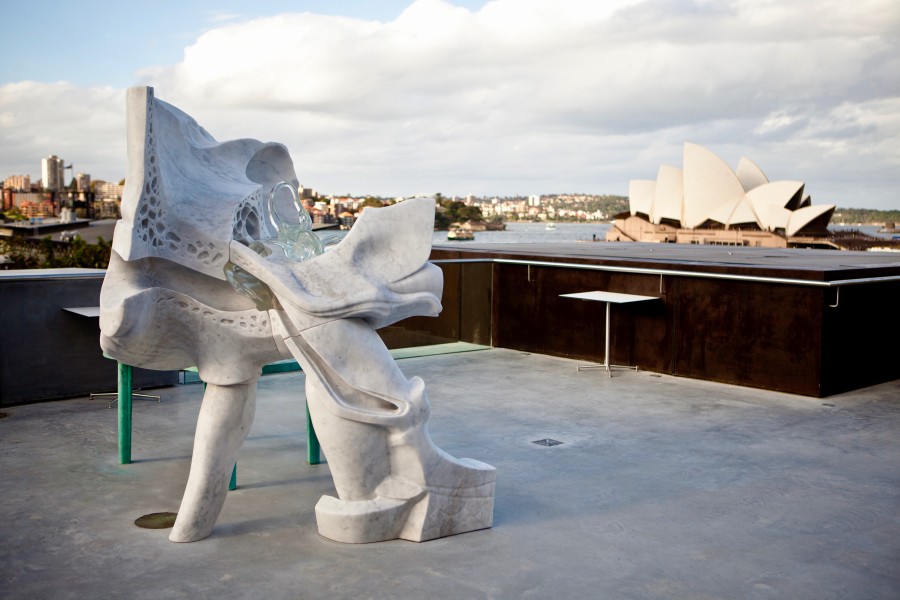 Installation view, Hany Armanious, Loti Smorgon Sculpture Terrace Commission, 2012, Museum of Contemporary Art Australia, Sdyney; Photo: Alex Davies