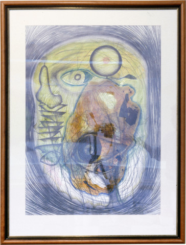 Dale Frank The Milanese Artist II, 1985; pencil & mixed media on paper; 131 x 110 cm; enquire