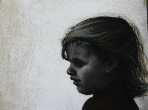 Louise Hearman Untitled #1069, 2004; pastel on coloured paper; 28 x 33 cm; enquire