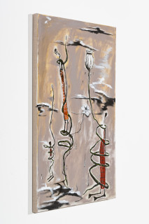 Mia Boe Twisted, 2026; acrylic on linen; 61.5 x 41.5 cm; enquire
