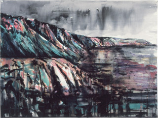 Mandy Martin Drawing for Coastal Landscape 3, 1985; pigment, enamel paint on arches paper; 56.5 x 75.6 cm; enquire