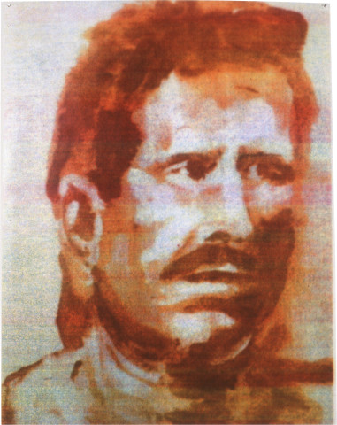 Geoff Lowe Allan Border I, 1991; acrylic on white plastic; 152 x 122 cm; enquire