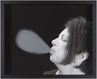 Julie Rrap Blow Back #33, 2018; digital print and handground glass; 52 x 64 cm; Edition of 3 + AP 1; enquire