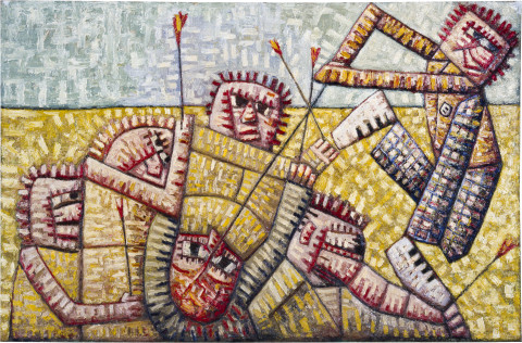 Keith Looby Bigger than yours, 1983-84; from the series Competition Sports; oil on canvas; 161 x 246 cm; enquire