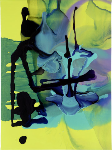 Dale Frank 24. The Unattended Funeral surrounded by Soul boys, 2007; varnish on canvas; 160 x 120 cm; enquire