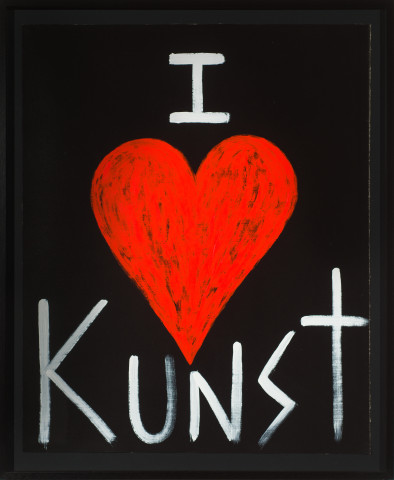Nell And KUNST Loves Me, 2018; acrylic on canvas; 98.9 x 81.5 cm; enquire