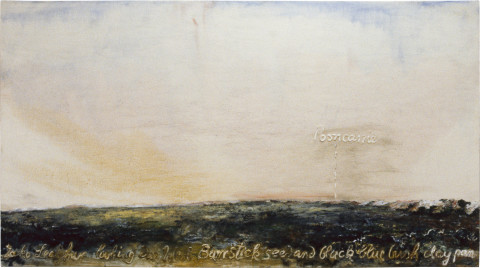 Mandy Martin Lake Leaghur Looking Due West, 1993; oil on linen; 153 x 275 cm; enquire
