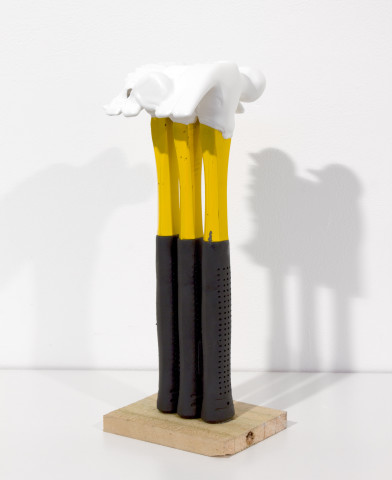 Teppei Kaneuji White Discharge (Hammers), 2011; found objects, resin, glue; 10 x 31 x 14 cm; enquire