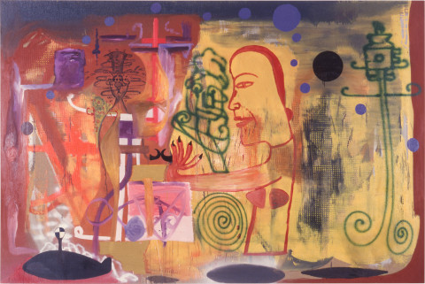 Gareth Sansom Divorce, 1989; oil and enamel on linen; 167.6 x 259 cm; enquire