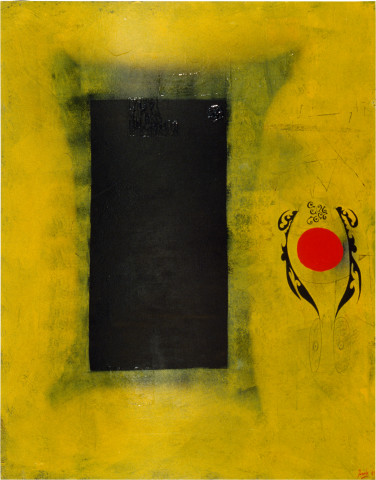 Dale Frank Title Tat—The Brown Eye and The Red Eye, 1989; oil on canvas; 230 x 180 cm; enquire
