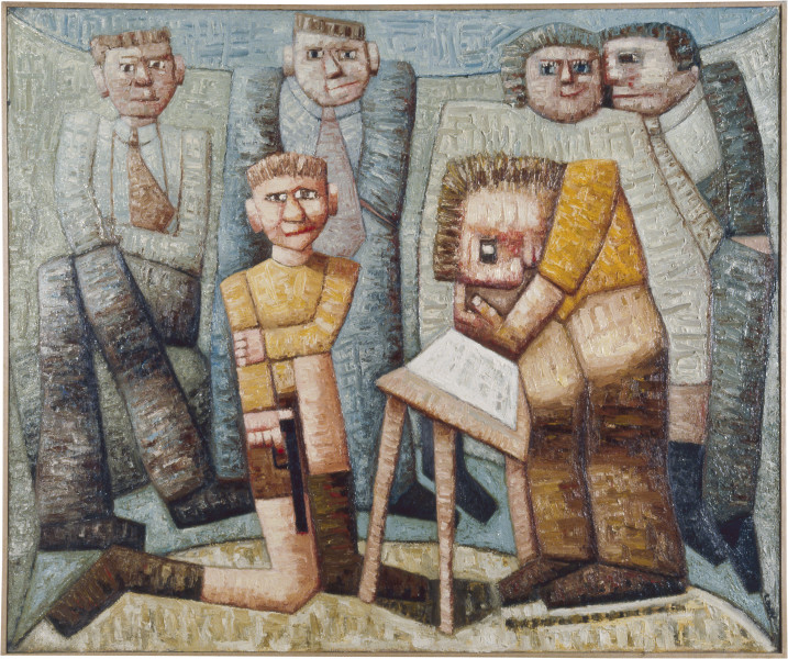 Keith Looby, Letter to Artmasters, 1982; oil on canvas; 122 x 152 cm