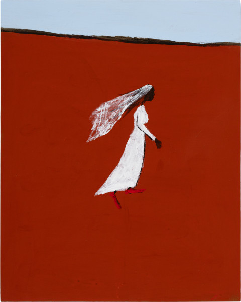 Mia Boe Veil, 2025; synthetic polymer on board; 25 x 20 cm; enquire
