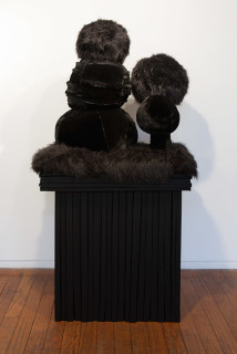 Kathy Temin Small Black Garden, 2010; wood, steel, synthetic fur and filling; 165 x 70 x 50 cm; enquire