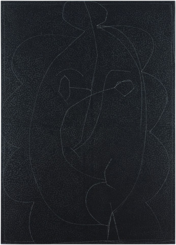 Daniel Boyd Untitled (LBCP # 22), 2017; oil and archival glue on linen; 198 x 142 cm; enquire