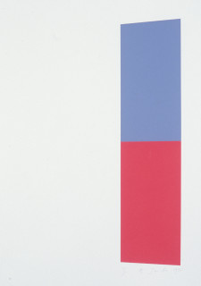 Robert Jacks Top, Bottom, 1975; silkscreen print; sheet 66.3 x 51 cm, image 53.8 x 12.8 cm; enquire