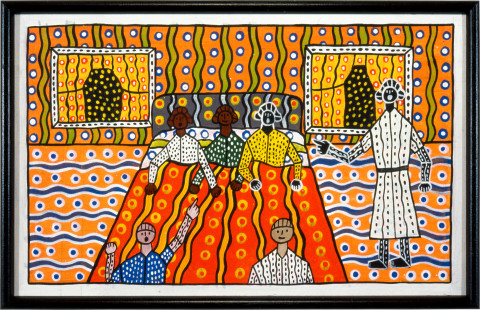 Robert Campbell Jnr Evening Story, 1988; acrylic on canvas; 8 panels, 30 x 48 cm each; enquire