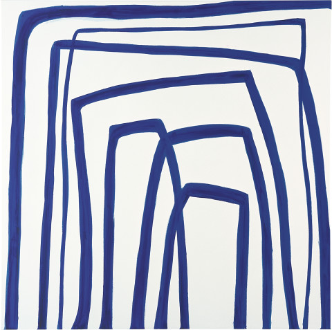 Angela Brennan Ultramarine Blue, 2005; oil on linen; 180 x 180 cm; enquire