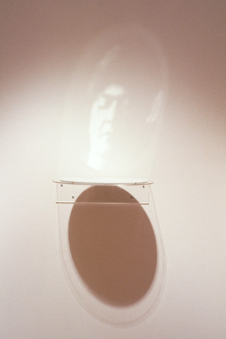 Merilyn Fairskye karin, lawyer, switzerland, 1993; perspex, mirror, cell paint, shadow, light, wall; dimensions variable; enquire