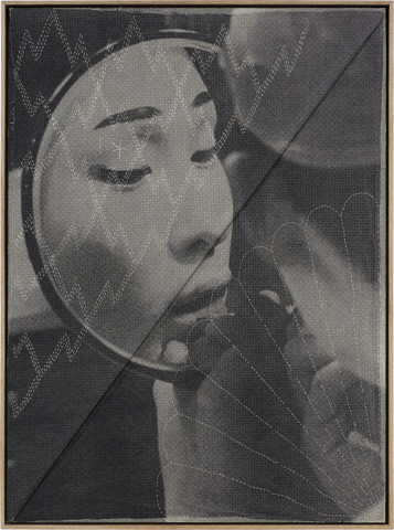 David Noonan Untitled, 2015; silkscreen on linen collage; 78 x 58 cm; enquire