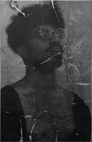 Brook Andrew Bunda-nha (Photo), 2022; from the series Gun-metal Grey 2022; mixed media on cotton; 170 x 110 cm; Edition of 3 + 2 AP; more info; enquire