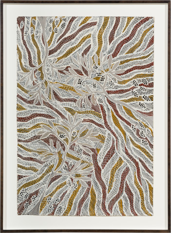 Yalmakany Marawili Burukpili, 2023; 6635-23; earth pigment on paper; 92 x 67 cm; more info; enquire