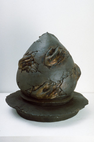 Rod Bamford Peloria, 1988-89; ceramic, treated with glazed surfaces and enamel decals; 55 x 55 x 58 cm; enquire