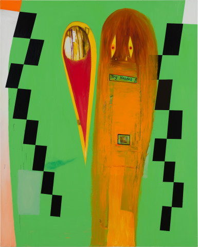 Gareth Sansom Try harder!, 2020; oil and enamel on linen; 152 x 122 cm; more info; enquire