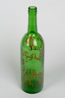 Jenny Watson Bottles, 1992; group of six assorted painted bottles; dimensions variable; enquire