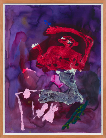 Tom Polo the understudy (the flesh and the fantasy), 2024; acrylic and Flashe on paper; 80.5 x 62 cm; more info; enquire